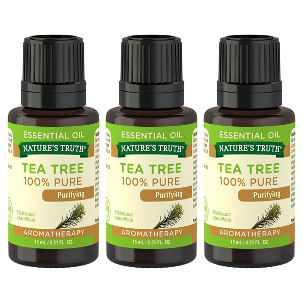 Get a 3 pack of Natures Truth Aromatherapy 100% Pure Tea Tree Essential Oil, 0.5 fl oz each—ideal for essential oil blends or daily aromatherapy routines.